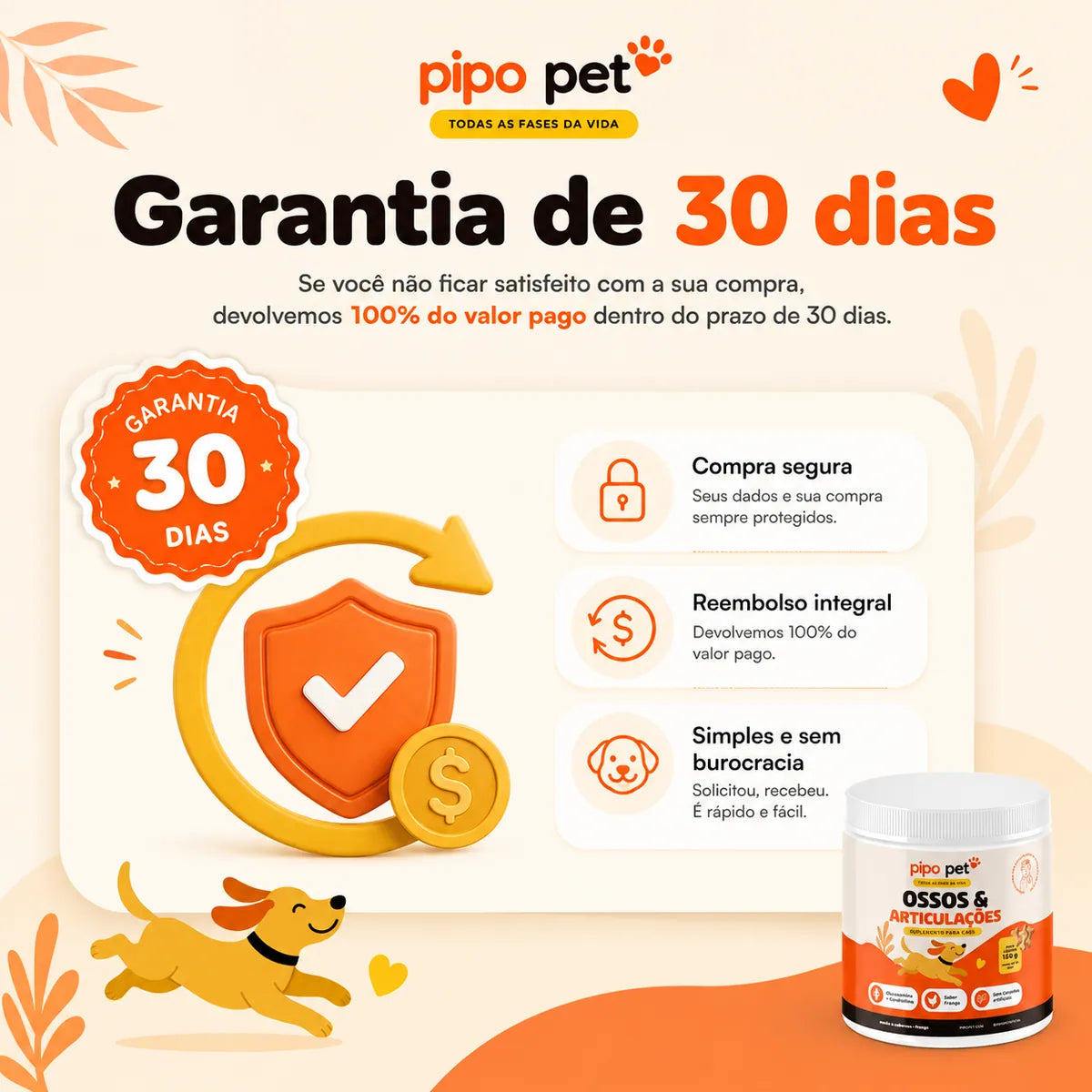Garantia de 30 dias: compra segura, reembolso integral e sem burocracia